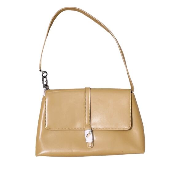 Guess Vintage Faux Leather Tan Shoulder Bag Purse - Picture 1 of 6